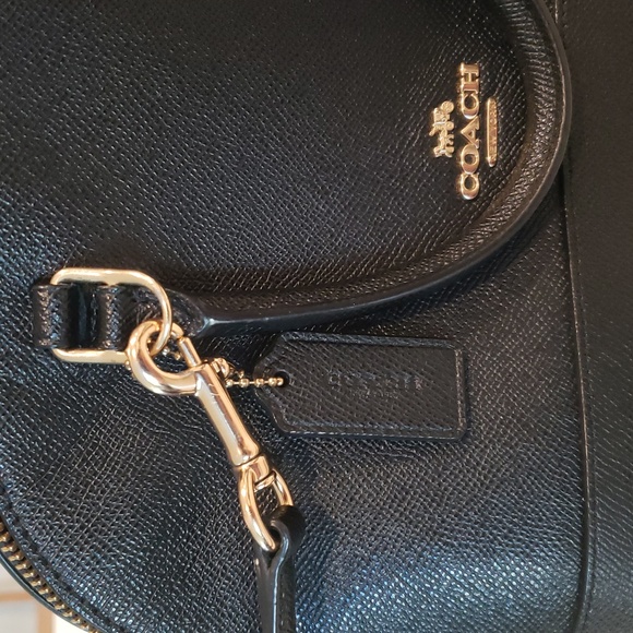 Coach Black Leather Satchel Crossbody Bag Size Small - Picture 3 of 14